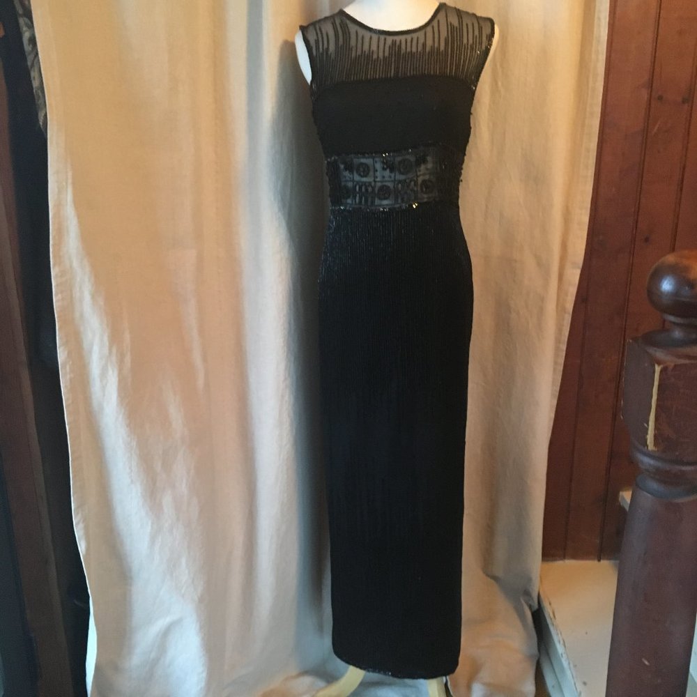PAPÉLL EVENING BEADED SILK DRESS